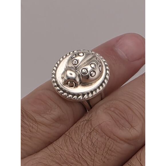 BARRY KIESELSTEIN CORD STERLING SILVER 925 LADYBUG RING SIZE 6 - Picture 3 of 16